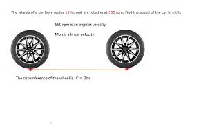 Angular to linear velocity
