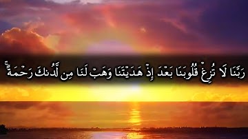 ربنا لا تزغ قلوبنا بعد إذ هديتنا وهب لنا من لدنك رحمة إنك أنت الوهاب - آل عمران الآيات 8 - 9