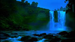 Satisfying Rain Sounds By The Waterfall — No Talking, Just Nature”
