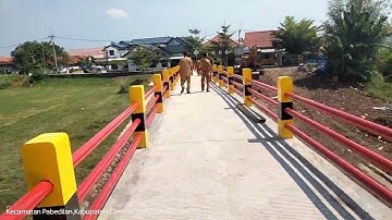 Jembatan gantung Babakan Losari cirebon(Jabar)-Babakan Losari Brebes(Jateng)