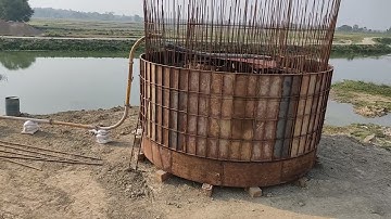 well foundation bridge | concreting of well major bridge | railway work major bridge|