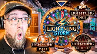 I PLAYED ALL OF THE LIGHTNING THEMED GAME SHOWS! (LIGHTNING DICE, ROULETTE & STORM!)