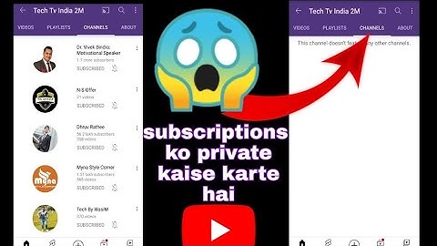 How to Hide Subscription🤫 on YouTube |Subscribe kiye channel ko kaise hide kare | Channel hide 2021😱