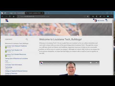 How to Login and Access Moodle - Louisiana Tech University