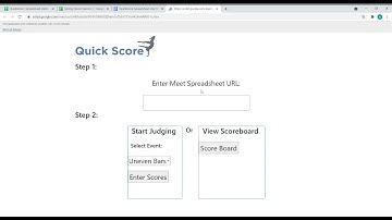 QuickScore- Spreadsheet Adding a Score