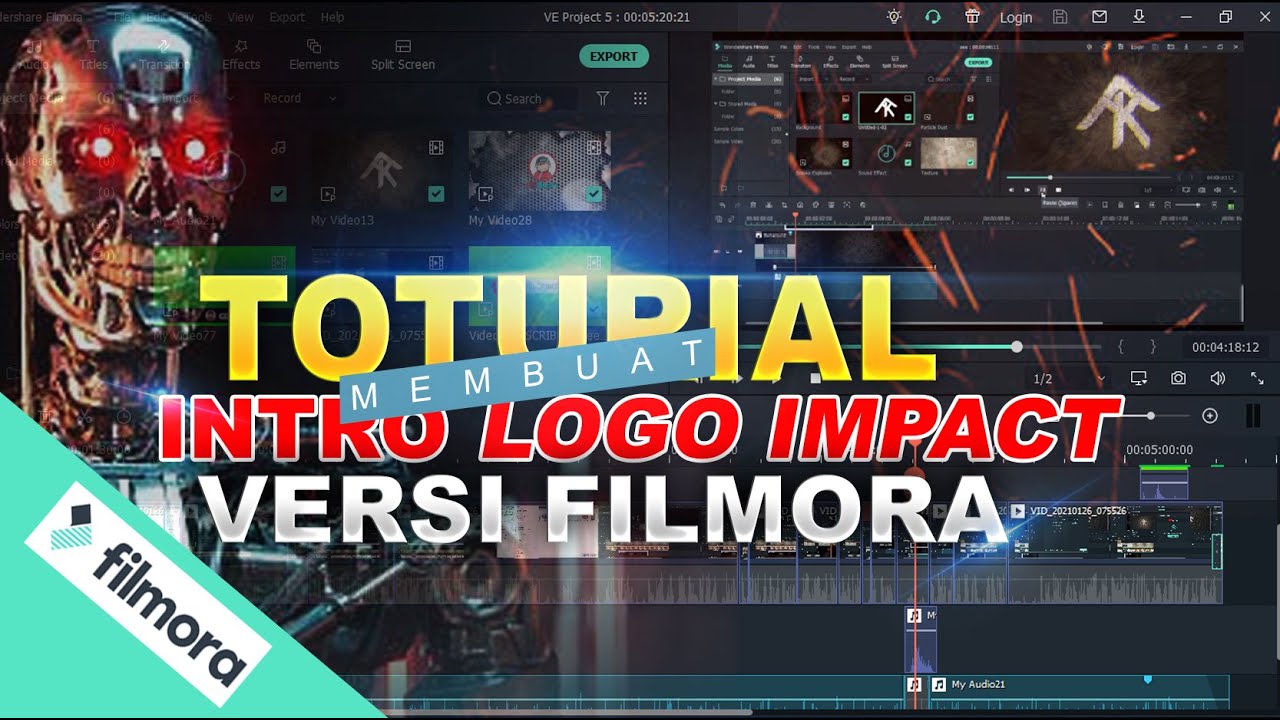 Toturial INTRO Logo Impact Versi Filmora | TOTURIAL FILMORA - YouTube