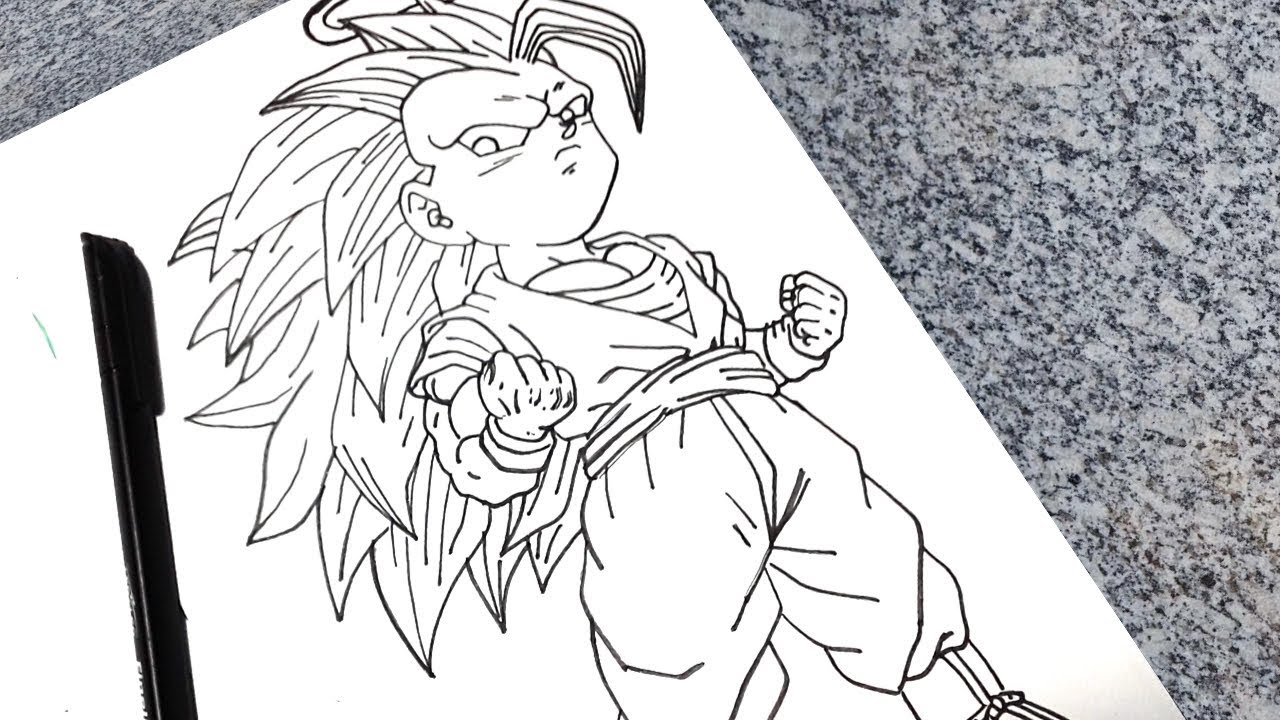 Desenho do Goku Super Saiyan 3 – Desenhos para Colorir