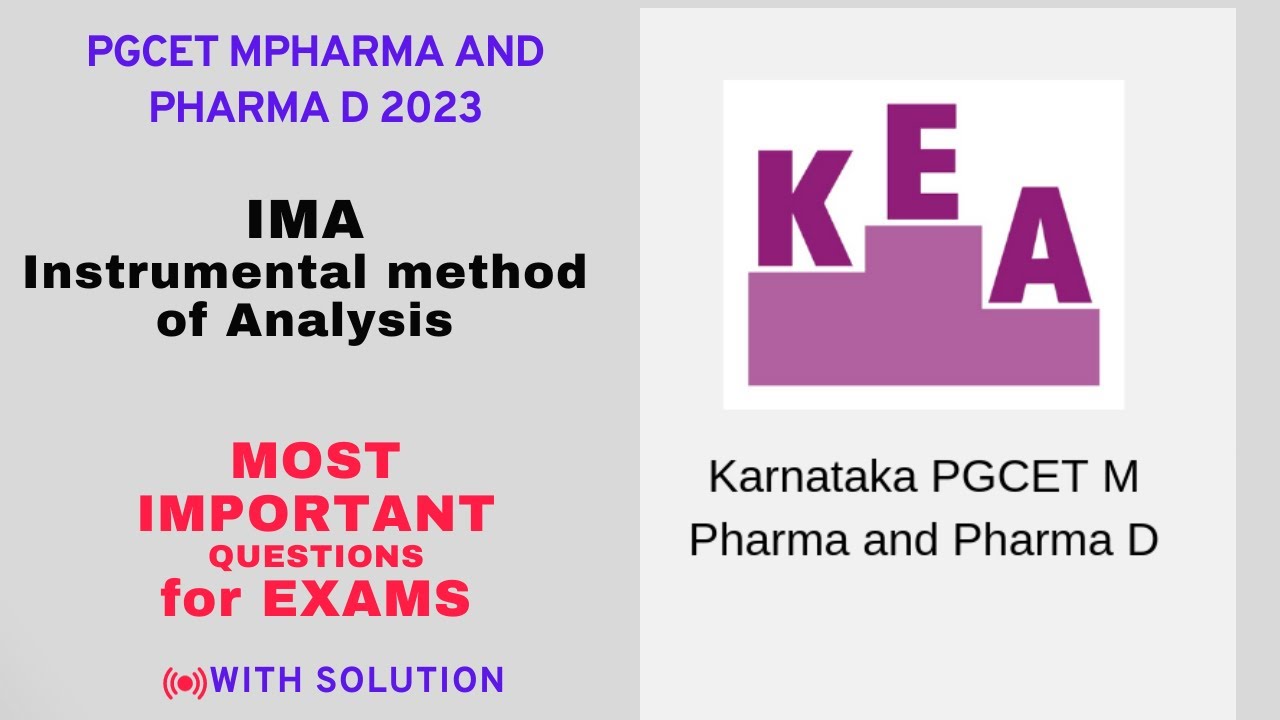 IMA (Instrumental method of Analysis)Important Questions MCQS M Pharma
