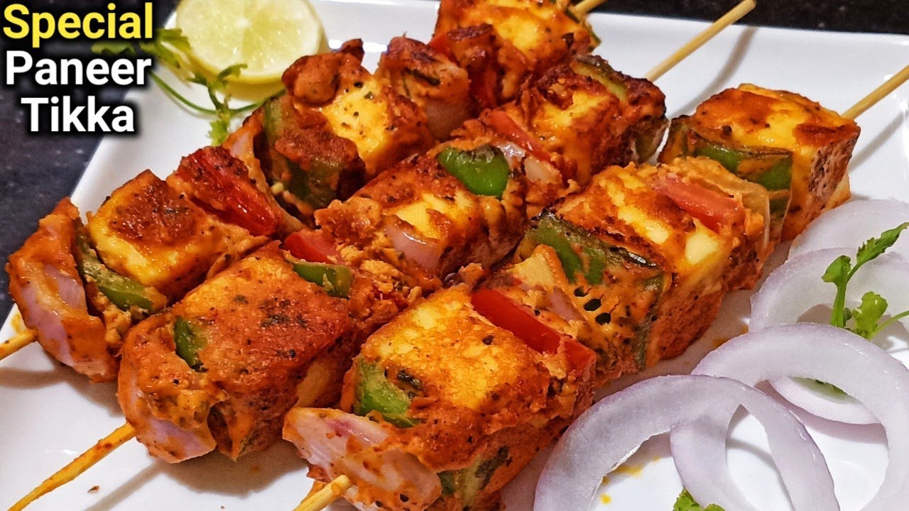 पनीर टिक्का बनाने की आसान विधि - Paneer Tikka restaurant style Recipe | Tanu's Recipe