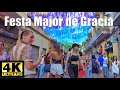 Festa major de gracia walking tour 4k barcelona