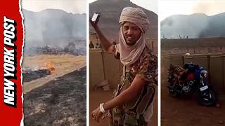 Smoke And Destruction As Al-Qaeda Linked Militants Claim Control Over Mali Military Base