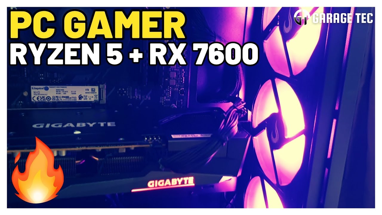 PC GAMER Ryzen 5 5600 + RX 7600 – Montagem Completa Passo a Passo! 🔥