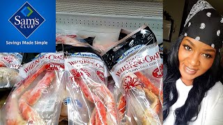 SHOPPING FOR SEAFOOD AT SAM'S CLUB| ALASKAN KING CRAB LEGS SHOPPING HAUL |SEAFOOD BOIL| KETO MUKBANG