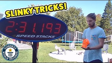 SLINKY TRICKS - Most hand-to-hand transfers of a slinky!