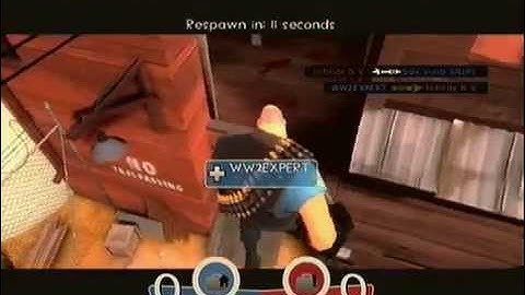 TF2 GLITCH ON XBOX360    NO GRAVITY  WTF