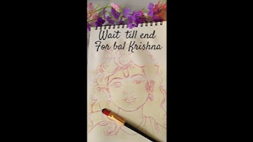 Art+Science 💕  Shree Krishna Making |Shree Krishna cute drawing| #shorts #art #krishna