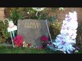 Christmas at the grave of Farrah Fawcett