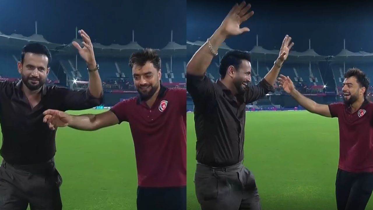 Pakistan Rasheed Pathan Irfan Pathan Dances With Rashid Khan After Afghanistan’s Win Over ...