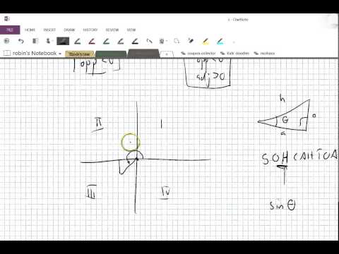 Trigonometry 38: sin and cos of angles in the four quadrants