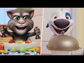 Talking tom  kompetisi memasak  kartun lucu  tobo kids tv bahasa