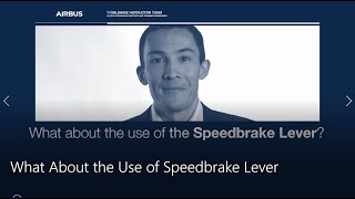 What About The Use Of Speedbrake Lever