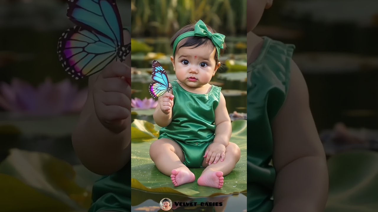 BABY WITH A BUTTERFLY ON A LOTUS LEAF?! 🦋💚 | MOM’S REACTION IS UNREAL! 