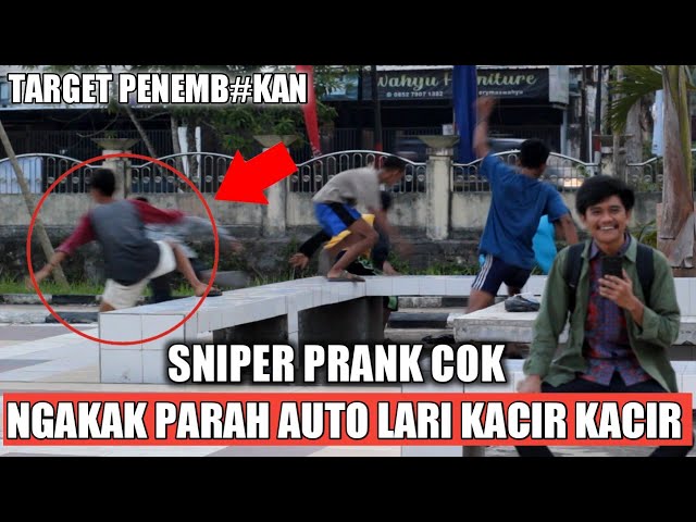 MEREKA LARI KOCAR KACIR GARA GARA SUARA TEMBAKAN || EPIC PRANK class=