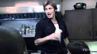 Rescue Me - 5x01 - black sean, garrity, lou, frank, mike, tommy At The FireHouse wit Firework