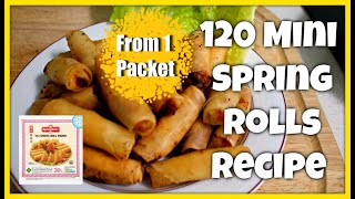 How To Make 120 Mini Spring Rolls From 1 Pastry Packet - GUARANTEED!! Easy Spring Rolls Recipe