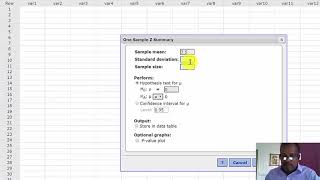 Stat-Crunch: Confidence Interval for Mu (Z-interval)