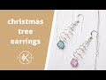 Wire Wrapped Christmas Tree Earrings Tutorial | Kernowcraft
