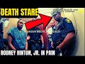 Rodney Hinton, Jr. in pain, looks at black cop: 9 body-cam videos in 1, showing transport, court