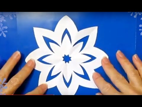 Новогодние Снежинки. Как сделать вырезать красивую снежинку из бумаги легко/ornaments christmas diy