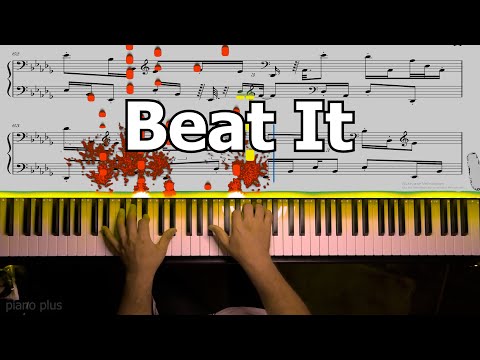 Michael Jackson - Beat It ( Piano tutorial cover ) with notes