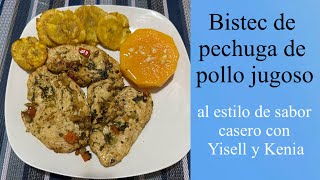 Bistec de pechuga de pollo jugoso