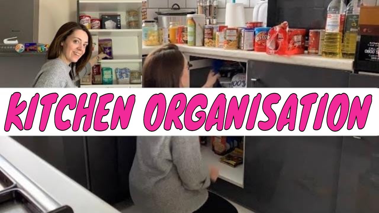 CLEAN WITH ME | KITCHEN DECLUTTER + ORGANIZE + DEEP CLEAN | CLEANING