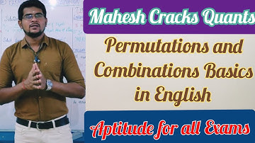 Permutations and Combinations Basics in English  | Mahesh Cracks Quants | Aptitude in English