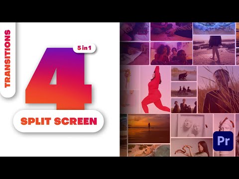 Multiscreen Transitions - 4 Split Screen - Premiere Pro Template | Tutorial