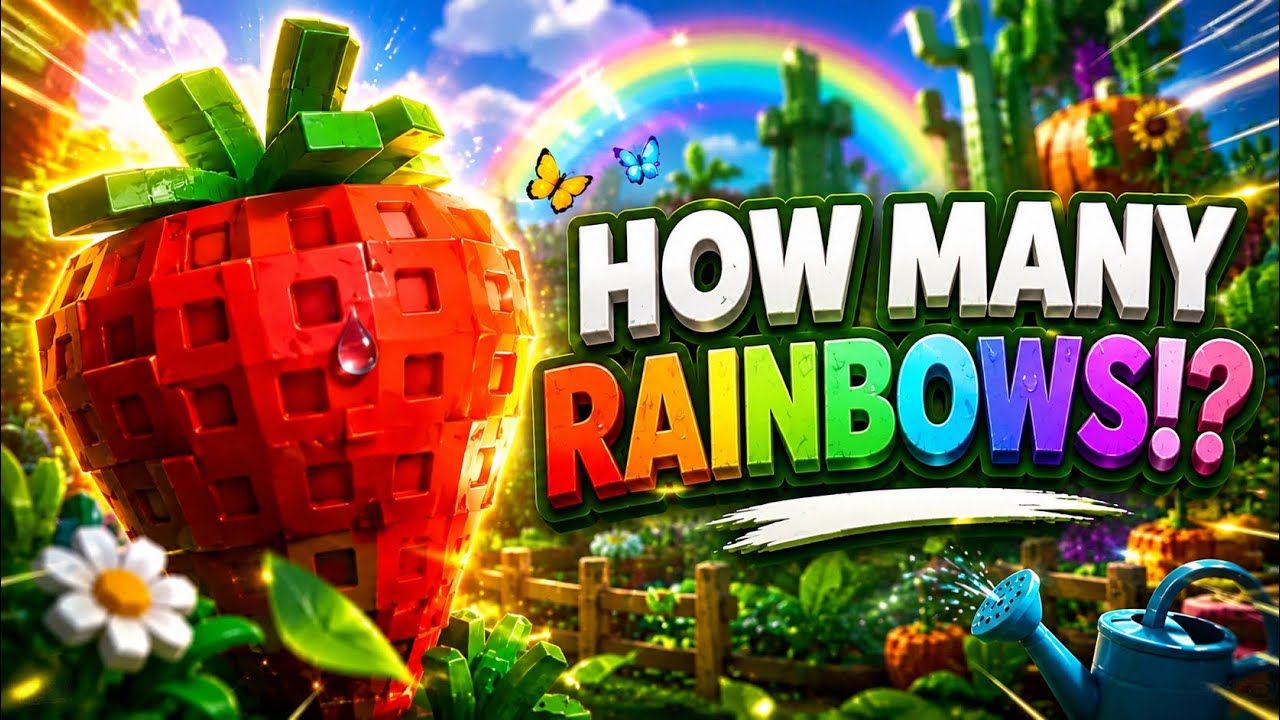 I GOT ___ RAINBOWS ON NIGHT ONE!? - GROW A GARDEN 2