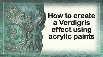 How to create a verdigris effect using acrylic paints. Sped up version