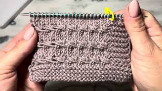 Необычный, простой узор спицами для вязания кофточки, кардигана, жилета, свитера!