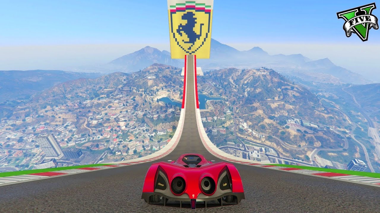 GTA 5 ONLINE 🐷 MEGA RAMPA FERRARI !!! 🐷 GARE PARKOUR 🐷N*430🐷 GTA 5 ITA 🐷 DAJE !!!
