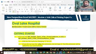 New Perspectives Excel 365/2021 | Module 6: SAM Critical Thinking Project 1c | Oval Lake Hospital