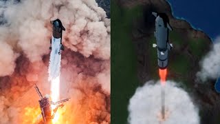 Starship | Fourth Flight Test | Juno New Origins | Side by Side comparison
