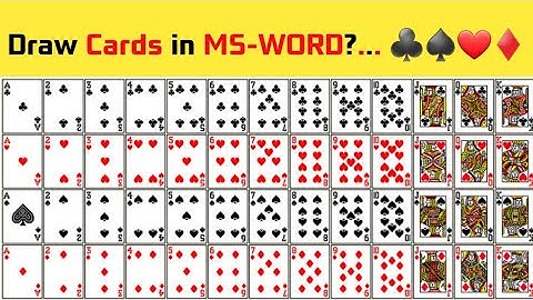 Draw solitaire cards in MS-WORD #solitaire #cardsgame #msword