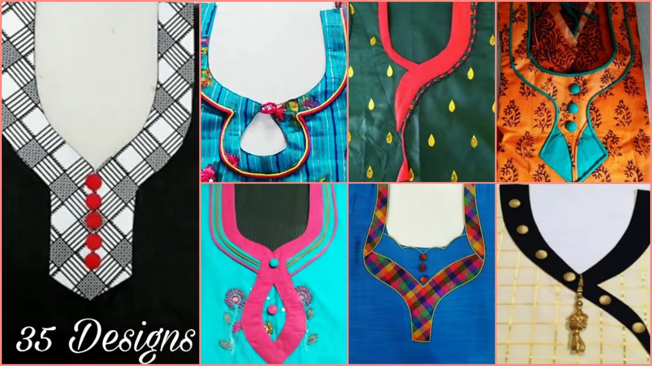 Simple Dress Neck Designs | Front Neck Kurti Designs | Dress Front ...