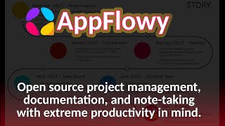 AppFlowy, an open source project mgmt, documentation, and notetaking app for extreme productivity