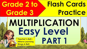 Grade 2–3 Multiplication Flashcards | Easy Level Drills Part 1
