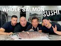 WORLD&#39;S BIGGEST WHOLE SALMON SUGATA SUSHI! Feat: Bayashi TV, Max The Meat Guy, Guga Foods