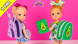 Elsie and Annie Best Back to School Stories for Kids | 1 Hour Video